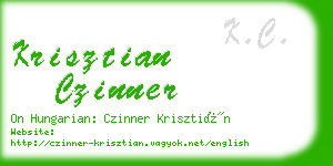 krisztian czinner business card